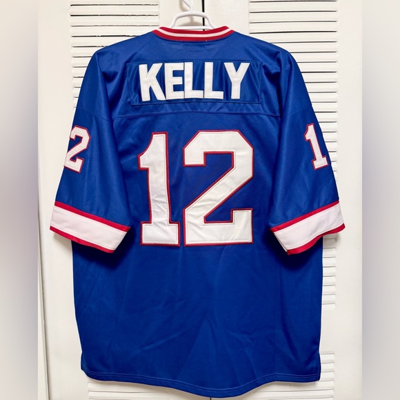 Mitchell & Ness Buffalo Bills Mens Jim Kelly NFL Legacy Royal Jersey - Picture 3 of 13